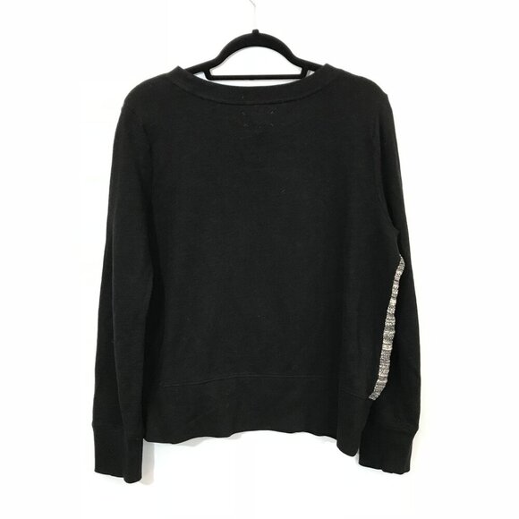 Lou & Grey Women Black & White Textured Knit Long Sleeve Sweater Size L Pullover - Picture 2 of 7